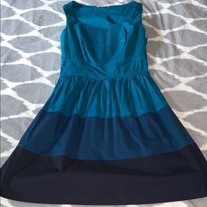 Blue sleeveless dress